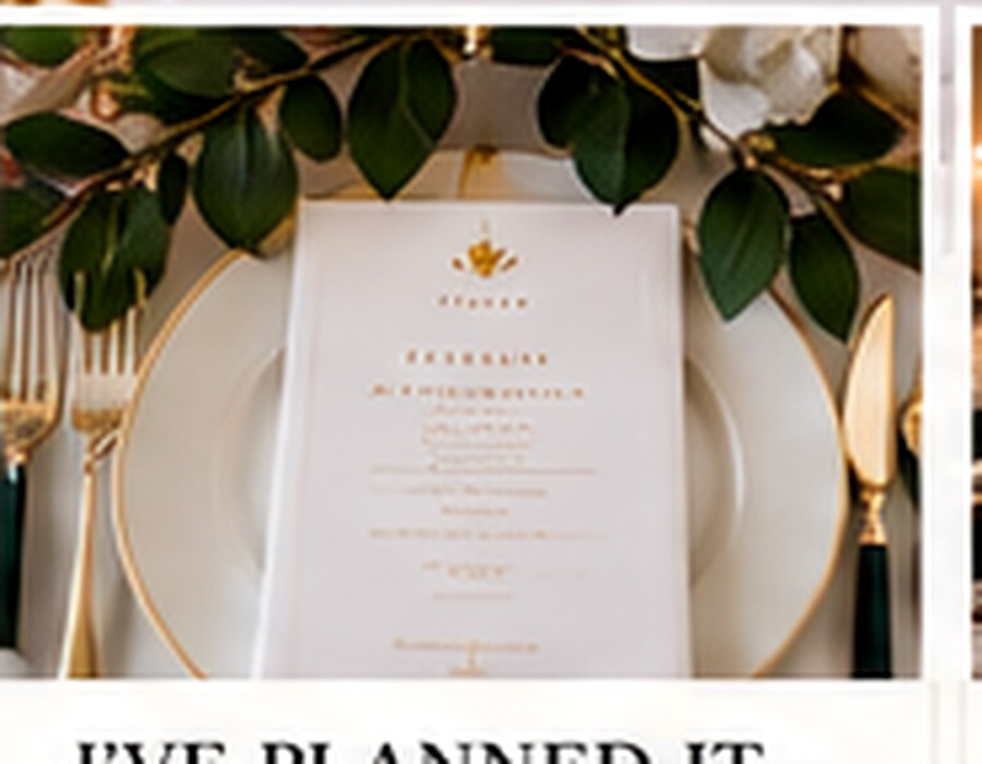 Elegant wedding place setting